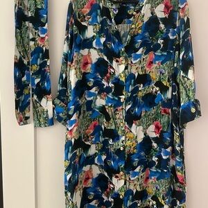 Floral Print Button-Up Dress Paul Smith
